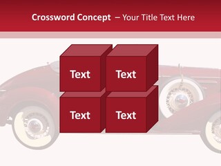 1936 Vintage Convertible Isolated With Clipping Path PowerPoint Template