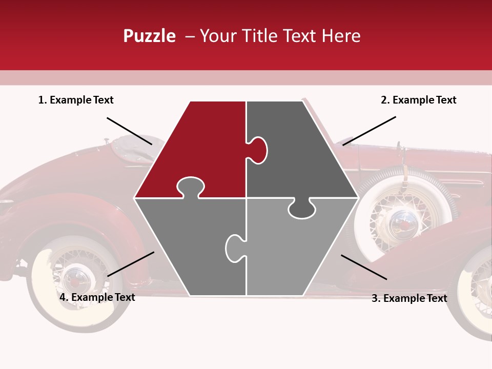 1936 Vintage Convertible Isolated With Clipping Path PowerPoint Template