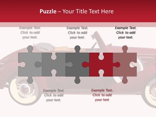 1936 Vintage Convertible Isolated With Clipping Path PowerPoint Template