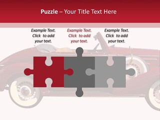 1936 Vintage Convertible Isolated With Clipping Path PowerPoint Template