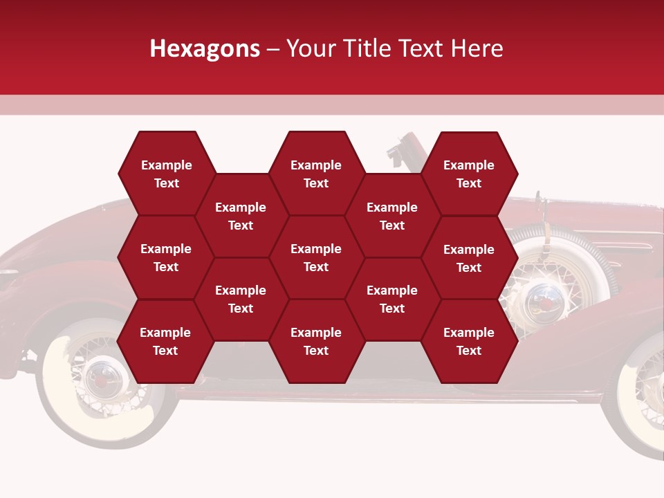 1936 Vintage Convertible Isolated With Clipping Path PowerPoint Template