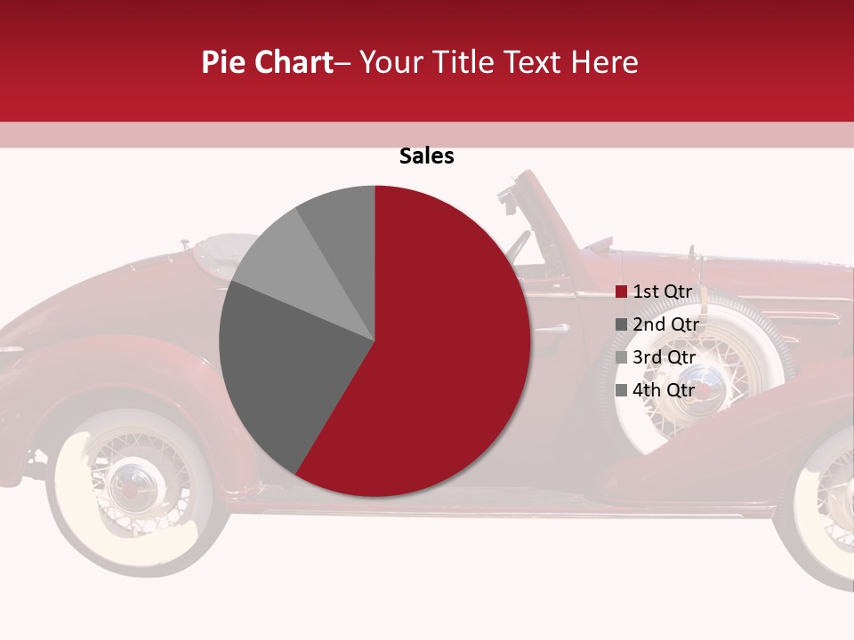 1936 Vintage Convertible Isolated With Clipping Path PowerPoint Template