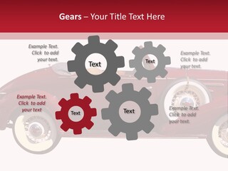 1936 Vintage Convertible Isolated With Clipping Path PowerPoint Template