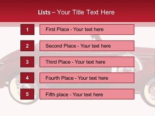 1936 Vintage Convertible Isolated With Clipping Path PowerPoint Template