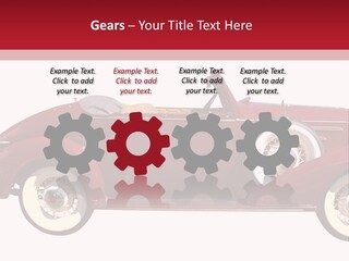 1936 Vintage Convertible Isolated With Clipping Path PowerPoint Template