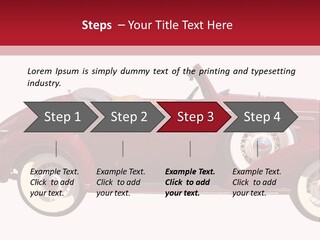 1936 Vintage Convertible Isolated With Clipping Path PowerPoint Template