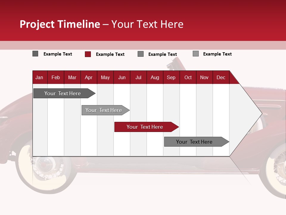 1936 Vintage Convertible Isolated With Clipping Path PowerPoint Template