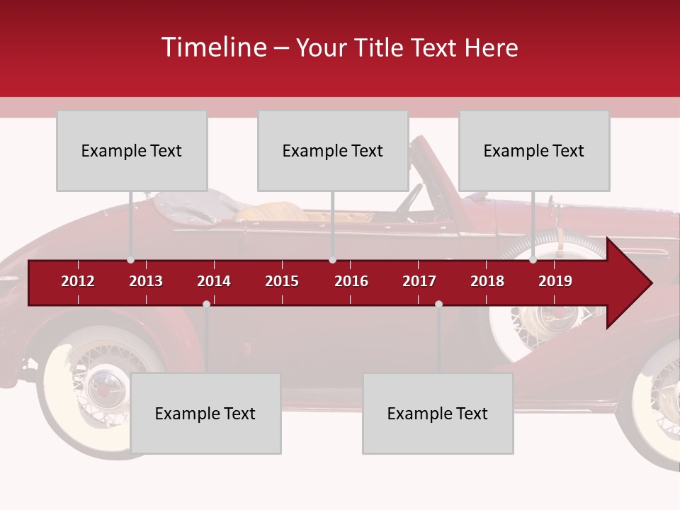 1936 Vintage Convertible Isolated With Clipping Path PowerPoint Template