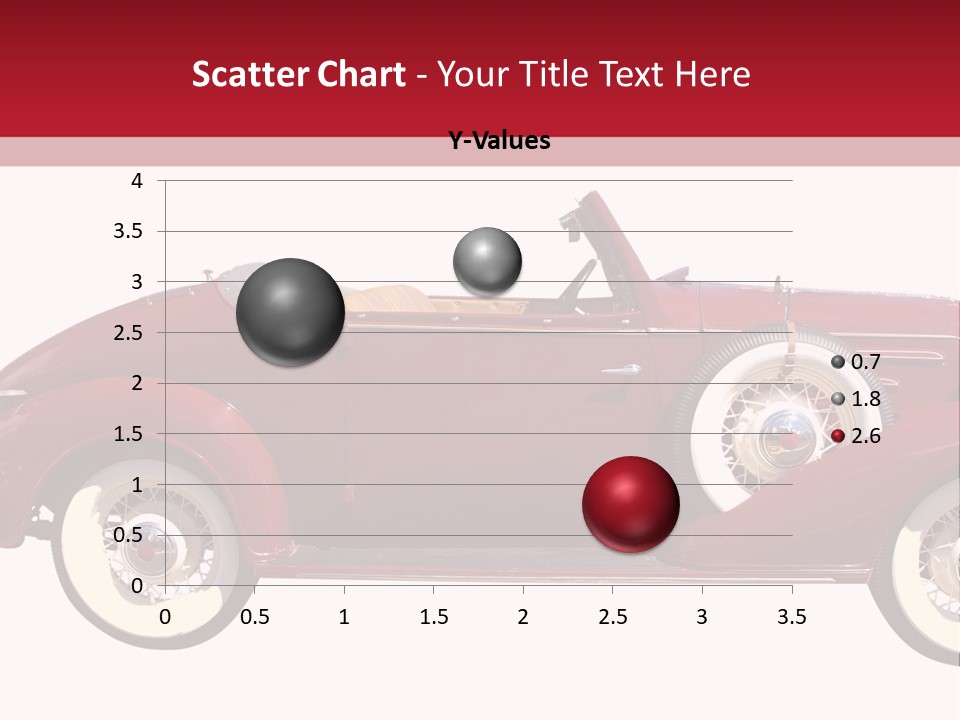 1936 Vintage Convertible Isolated With Clipping Path PowerPoint Template
