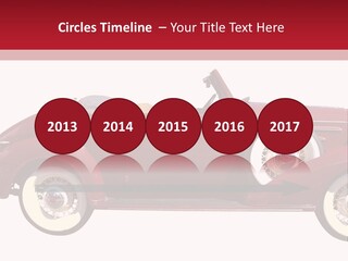 1936 Vintage Convertible Isolated With Clipping Path PowerPoint Template
