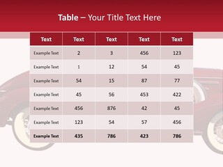 1936 Vintage Convertible Isolated With Clipping Path PowerPoint Template