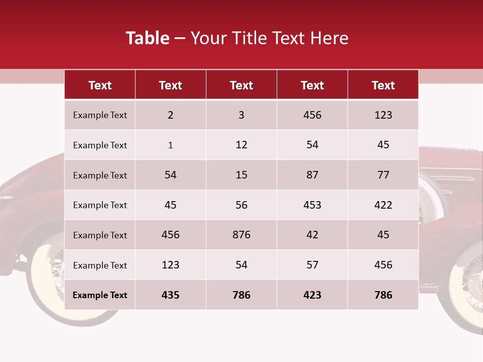 1936 Vintage Convertible Isolated With Clipping Path PowerPoint Template