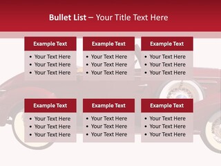 1936 Vintage Convertible Isolated With Clipping Path PowerPoint Template