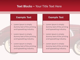 1936 Vintage Convertible Isolated With Clipping Path PowerPoint Template