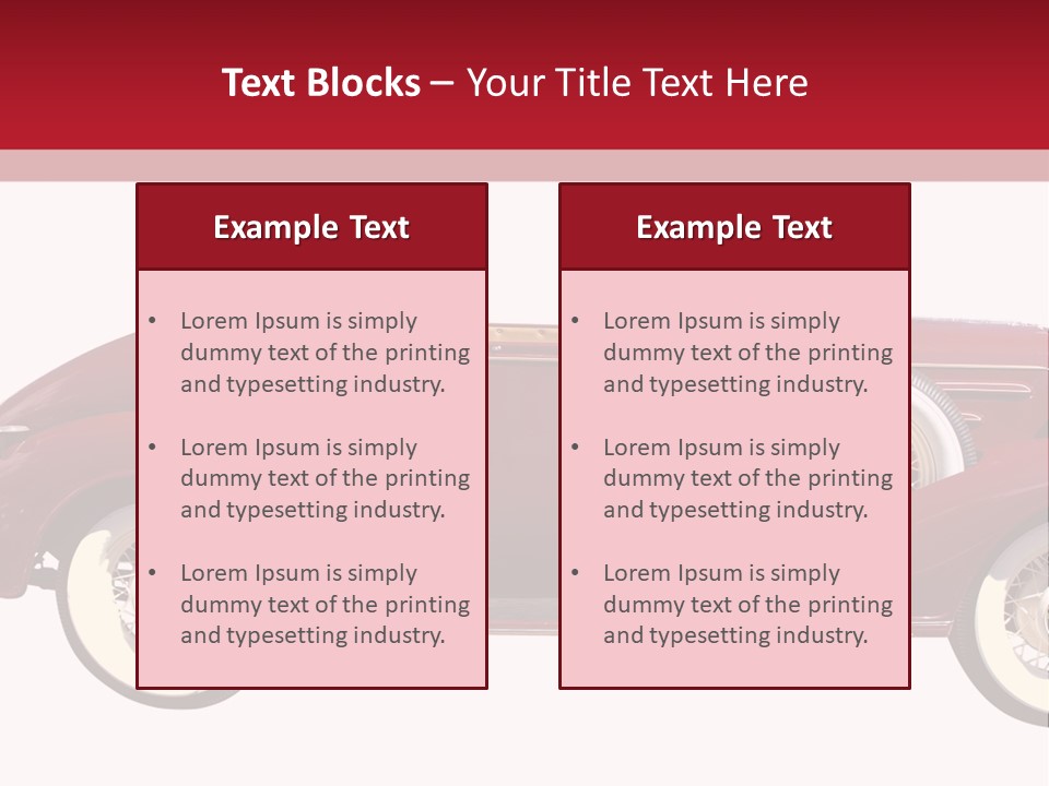 1936 Vintage Convertible Isolated With Clipping Path PowerPoint Template