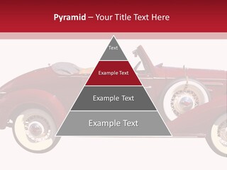 1936 Vintage Convertible Isolated With Clipping Path PowerPoint Template