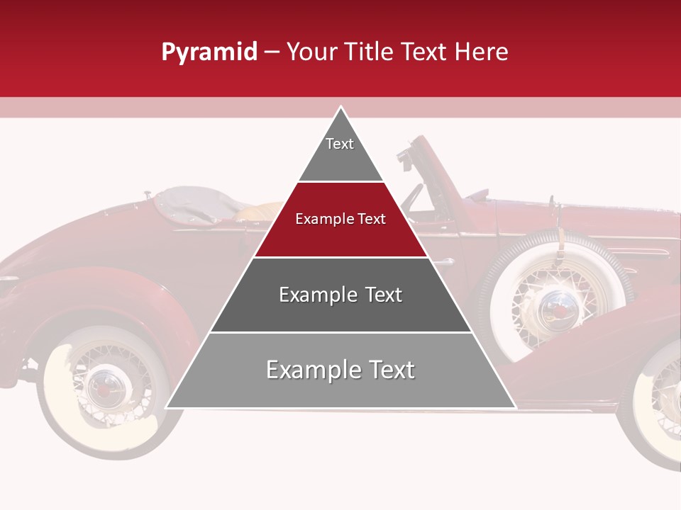 1936 Vintage Convertible Isolated With Clipping Path PowerPoint Template