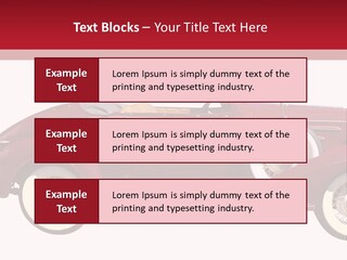 1936 Vintage Convertible Isolated With Clipping Path PowerPoint Template