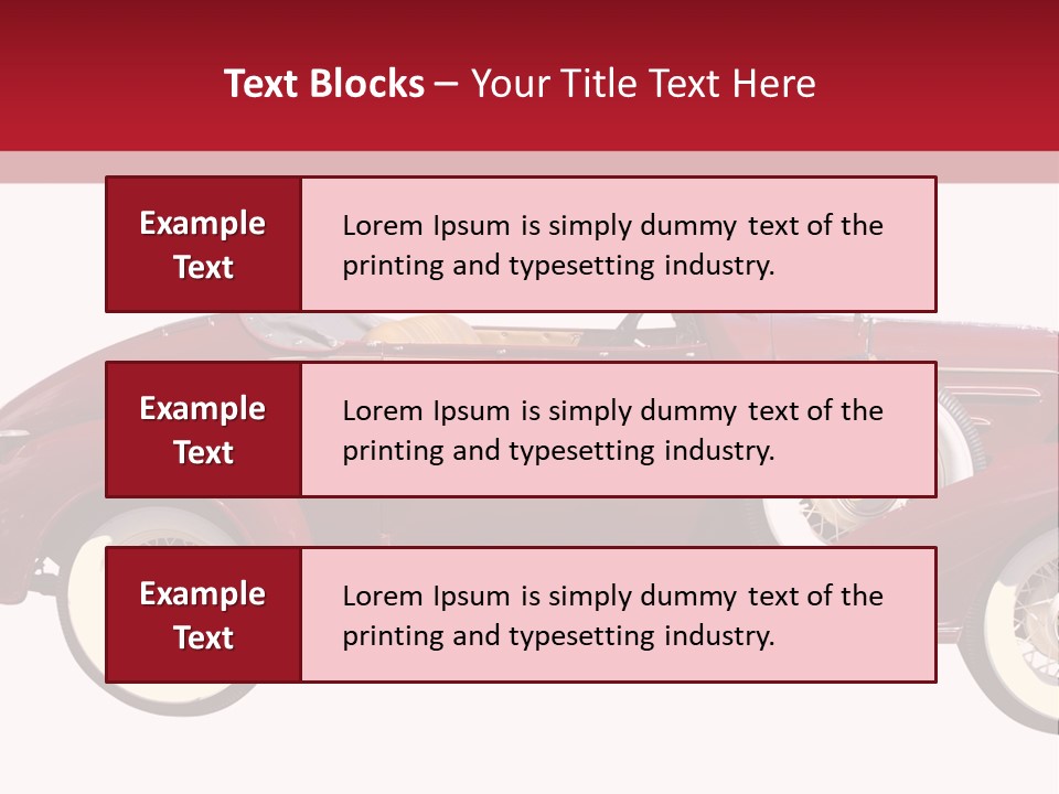1936 Vintage Convertible Isolated With Clipping Path PowerPoint Template