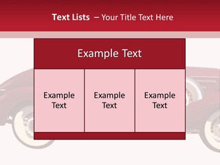 1936 Vintage Convertible Isolated With Clipping Path PowerPoint Template