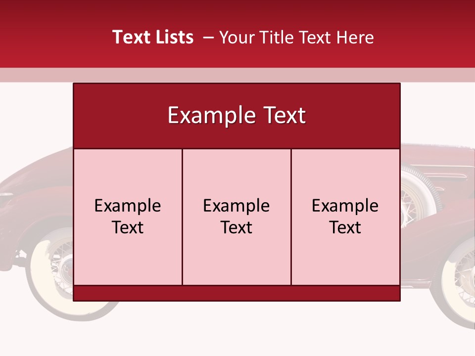 1936 Vintage Convertible Isolated With Clipping Path PowerPoint Template