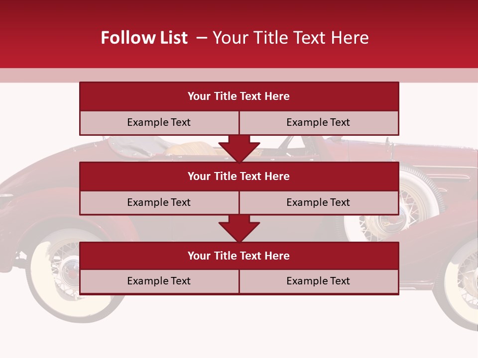 1936 Vintage Convertible Isolated With Clipping Path PowerPoint Template