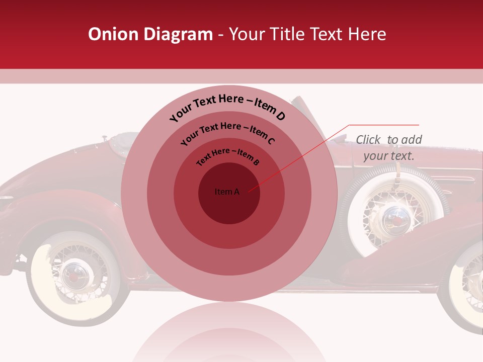 1936 Vintage Convertible Isolated With Clipping Path PowerPoint Template