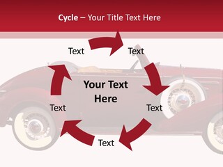 1936 Vintage Convertible Isolated With Clipping Path PowerPoint Template