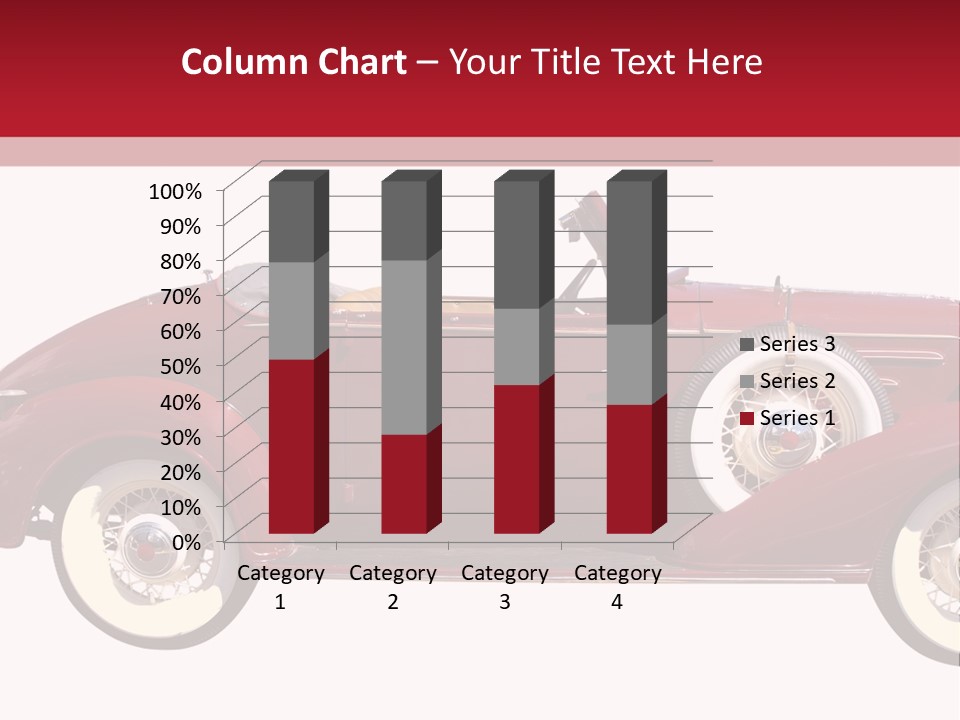 1936 Vintage Convertible Isolated With Clipping Path PowerPoint Template