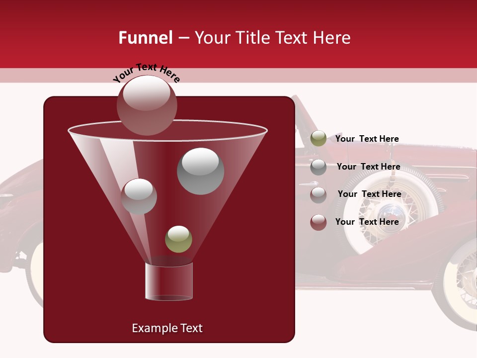 1936 Vintage Convertible Isolated With Clipping Path PowerPoint Template