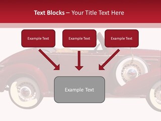 1936 Vintage Convertible Isolated With Clipping Path PowerPoint Template