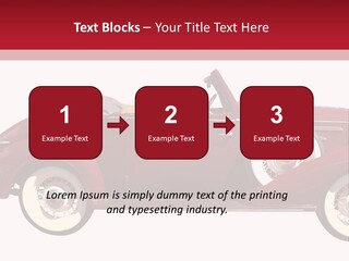 1936 Vintage Convertible Isolated With Clipping Path PowerPoint Template