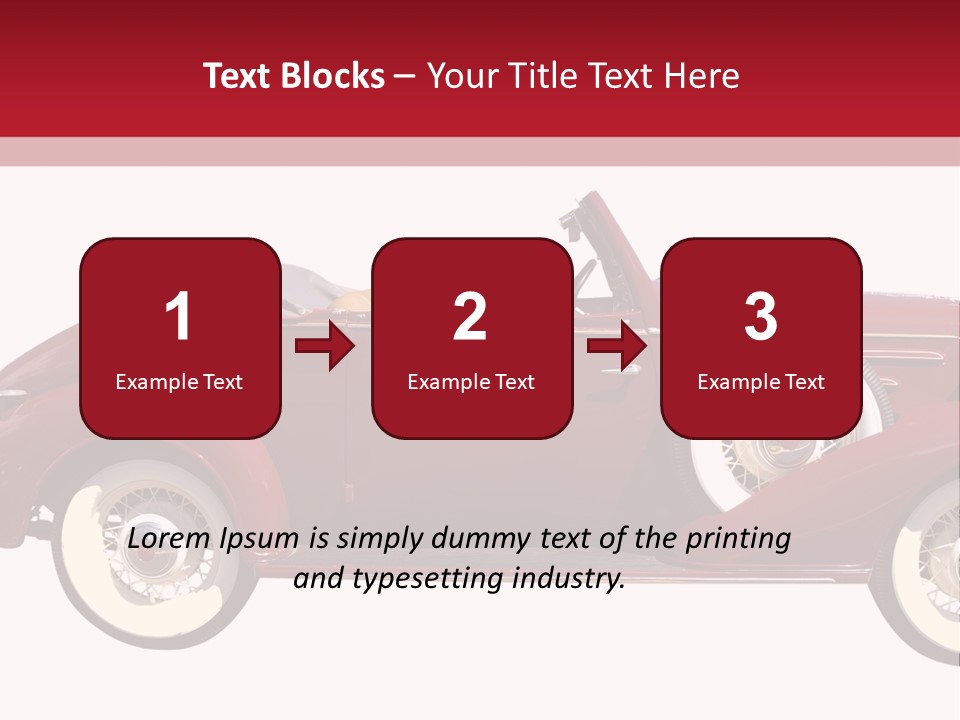 1936 Vintage Convertible Isolated With Clipping Path PowerPoint Template