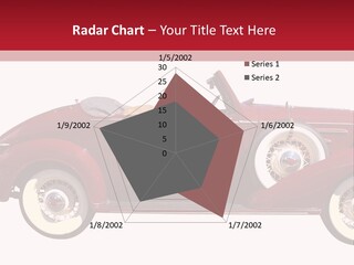 1936 Vintage Convertible Isolated With Clipping Path PowerPoint Template