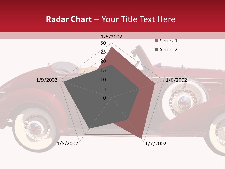 1936 Vintage Convertible Isolated With Clipping Path PowerPoint Template