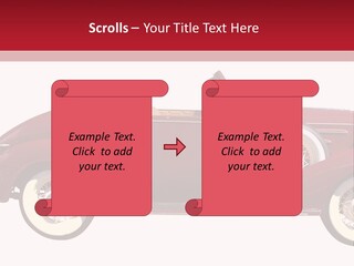 1936 Vintage Convertible Isolated With Clipping Path PowerPoint Template