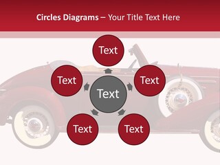 1936 Vintage Convertible Isolated With Clipping Path PowerPoint Template