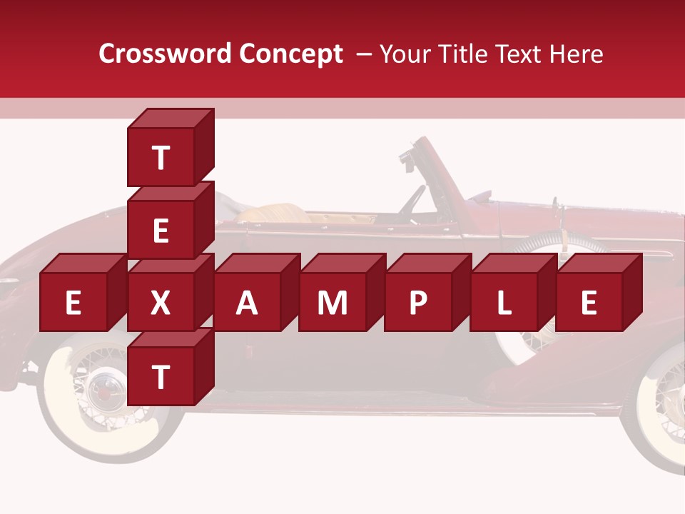 1936 Vintage Convertible Isolated With Clipping Path PowerPoint Template