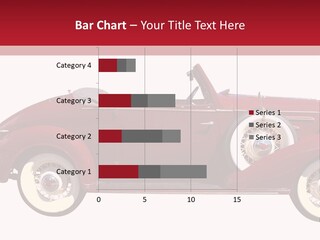 1936 Vintage Convertible Isolated With Clipping Path PowerPoint Template