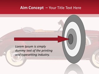 1936 Vintage Convertible Isolated With Clipping Path PowerPoint Template