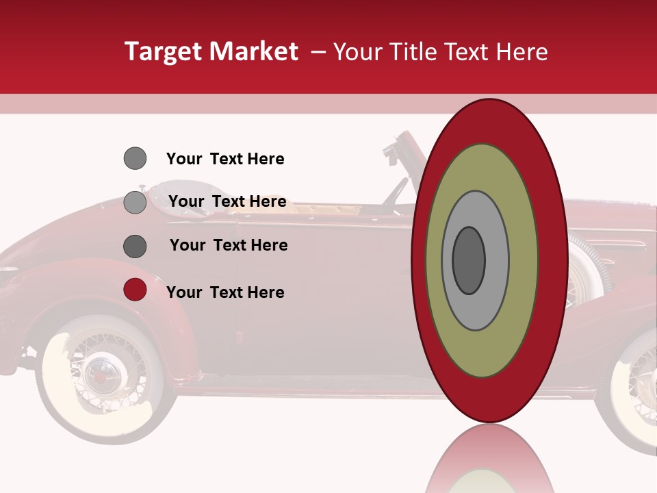 1936 Vintage Convertible Isolated With Clipping Path PowerPoint Template