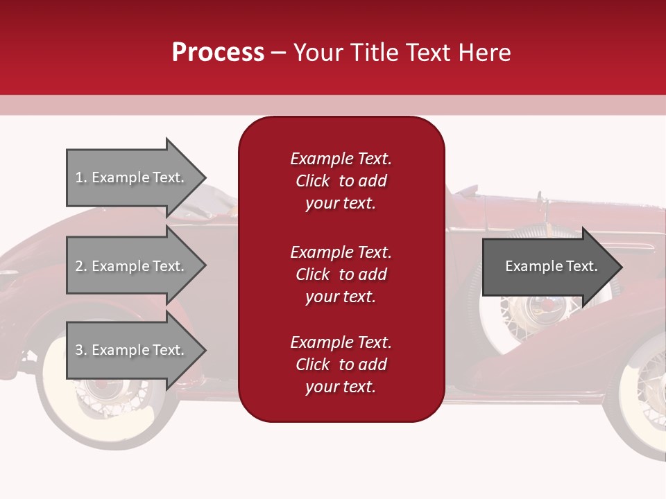1936 Vintage Convertible Isolated With Clipping Path PowerPoint Template