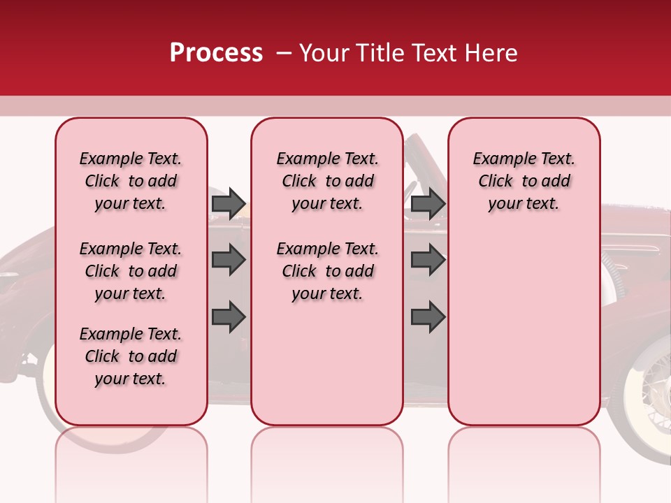 1936 Vintage Convertible Isolated With Clipping Path PowerPoint Template