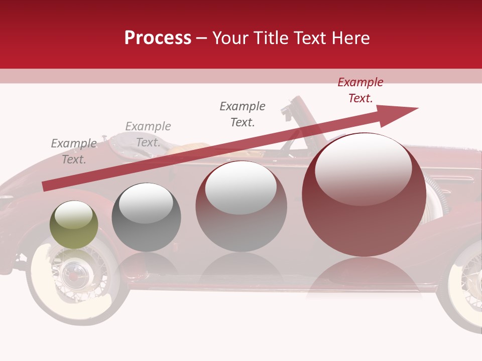 1936 Vintage Convertible Isolated With Clipping Path PowerPoint Template