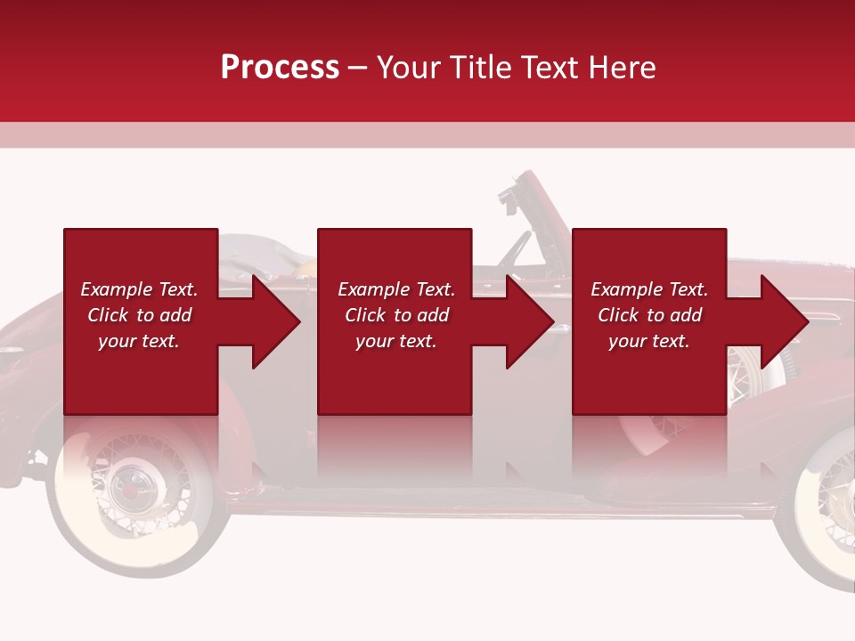 1936 Vintage Convertible Isolated With Clipping Path PowerPoint Template