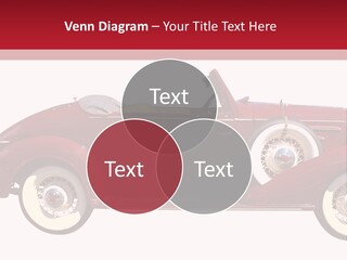 1936 Vintage Convertible Isolated With Clipping Path PowerPoint Template