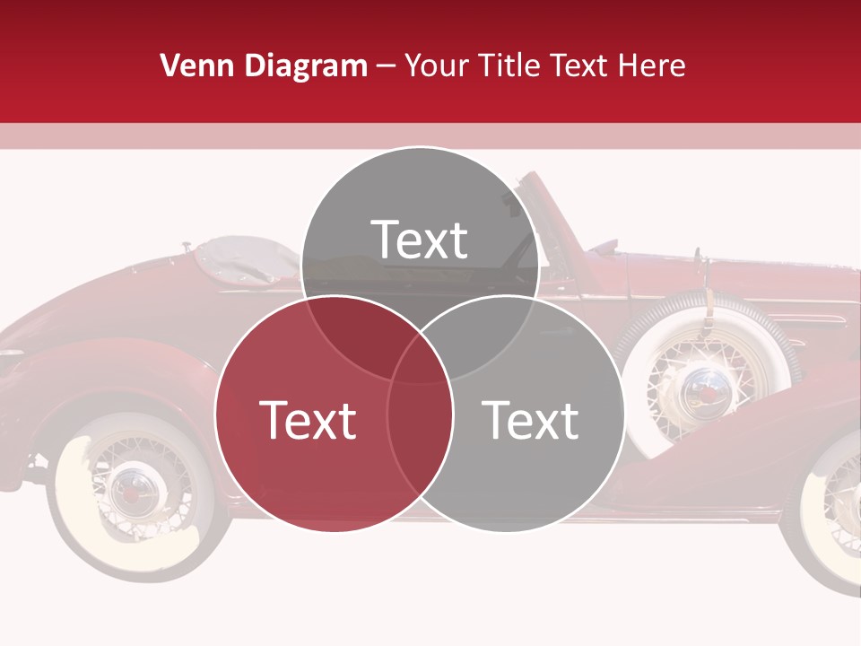 1936 Vintage Convertible Isolated With Clipping Path PowerPoint Template