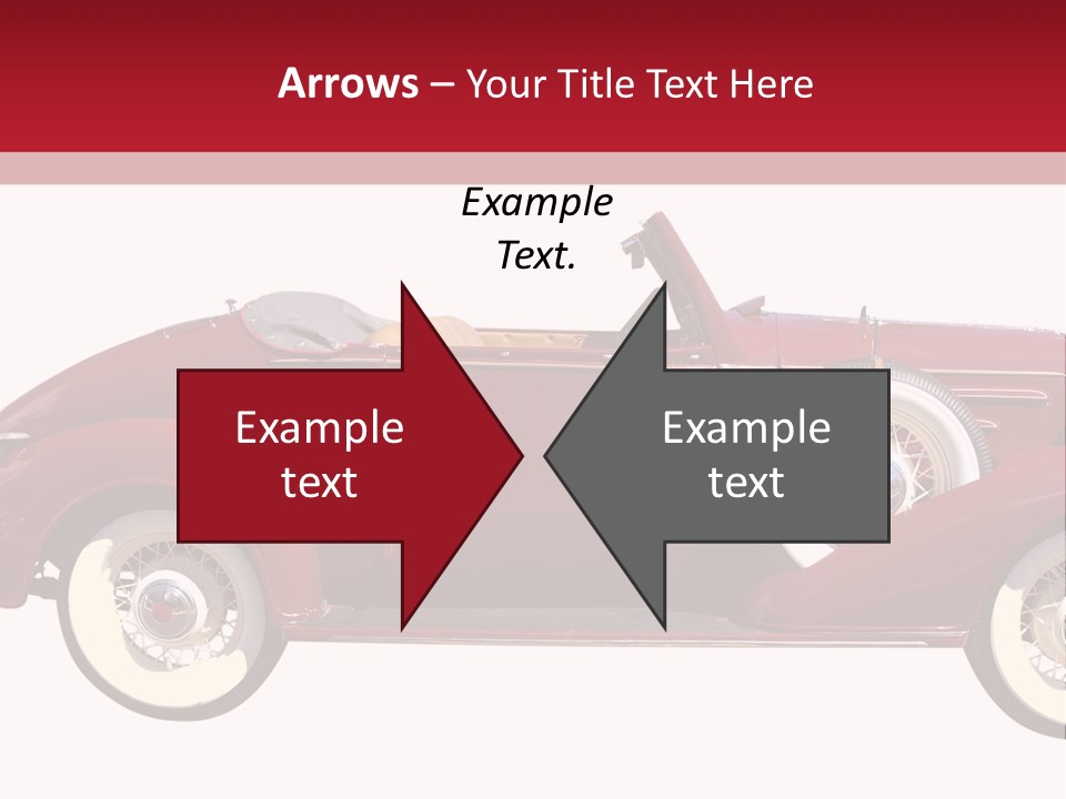 1936 Vintage Convertible Isolated With Clipping Path PowerPoint Template