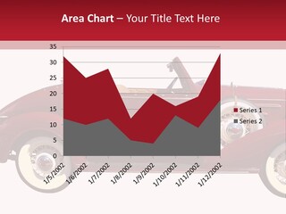 1936 Vintage Convertible Isolated With Clipping Path PowerPoint Template