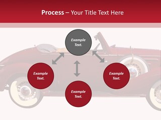 1936 Vintage Convertible Isolated With Clipping Path PowerPoint Template